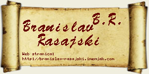 Branislav Rašajski vizit kartica